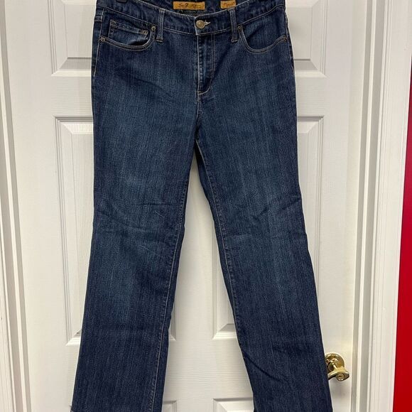 Seven7 Mid Rise Flare Leg Jeans sz 12 Like New - Picture 1 of 6